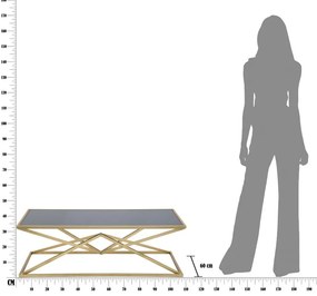 Конферентна маса с черен стъклен плот , 110 x 60 cm Piramid - Mauro Ferretti