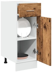 856080 vidaXL Долен шкаф за чекмедже Lyon старо дърво 30x46x81,5 см
