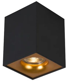 Модерен прожектор черен със злато - Quba Delux