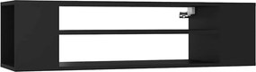 806230 vidaXL Окачен TВ шкаф, черен, 100x30x26,5 см, инженерно дърво