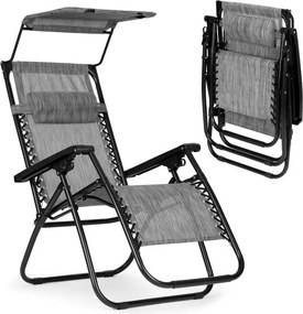 Шезлонг със сив сенник