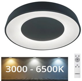 Rabalux - LED Димируема лампа LED/38W/230V черна + дистанционно 3000-6500K