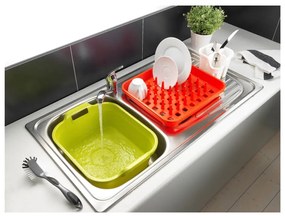 Бяла пластмасова тавичка за сушене за прибори 14x14 cm Signature – Addis