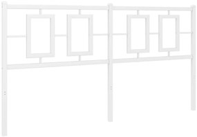 374324 vidaXL Метална табла за глава, бяла, 150 см