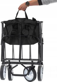 Сгъваема транспортна количка в черно