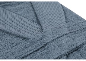 Син памучен халат за баня размер L Cappa - Foutastic