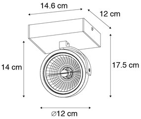 Дизайнерски плафон за таван, черен, регулируем - Go