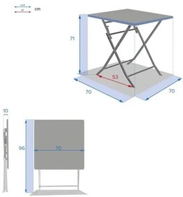 Градинска маса с два стола &#039;&#039;Grey&#039;&#039; - сгъваеми