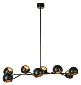 Черно висящо осветително тяло с метален абажур Edgar – Markslöjd