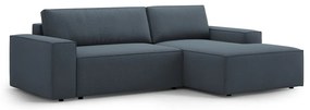 Син разтегателен ъглов диван (десен ъгъл) Jodie – Micadoni Home