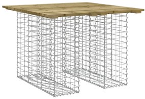 834373 vidaXL Градинска маса, дизайн габион, 100x102x72 см, импрегнирана дървесина, бор