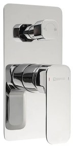 Вградена душ батерия в лъскаво-сребрист цвят (2 изхода) Spy – Sapho