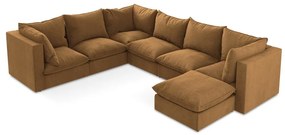 Теракотен ъглов диван (ляв ъгъл/U форма) Manao – Makamii