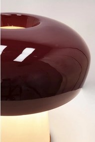 Бордо метална настолна лампа със стъклен абажур (височина 35 cm) Clevely – Bizzotto