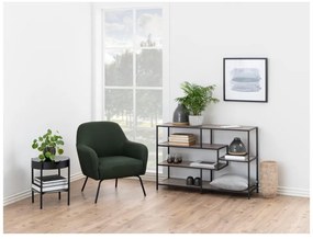 Черна етажерка за книги от дъб сонома 114x78 cm Seaford - Actona