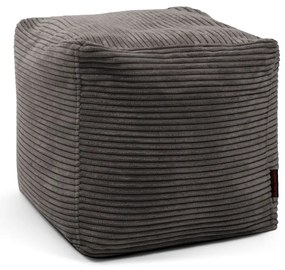 Тъмносив пуф от рипсено кадифе Up! MooG – SLOWDOWN