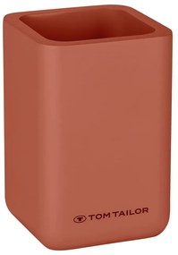 Оранжева чаша за четки за зъби от полиресин Tom Tailor T-Rounded – Wenko