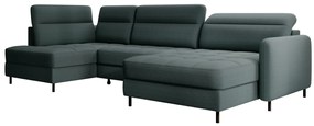 Разтегателен диван в П-образна форма NERTO, 306x100x165, manhattan 38, десен