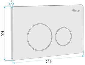 Бутон за тоалетна Rea I K011A-Q Gold Brush