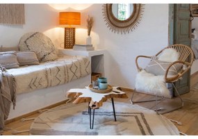 Бяла вълнена табуретка Berber Soul – Lorena Canals