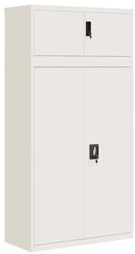 3188313 vidaXL Шкаф за папки бял 90x40x180 см стомана