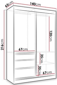 Гардероб Haiti 2-door-Fusiko-Mavro