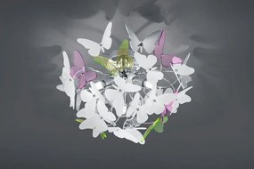 Детско осветително тяло с пластмасов абажур ø 45 cm Butterfly – Reality