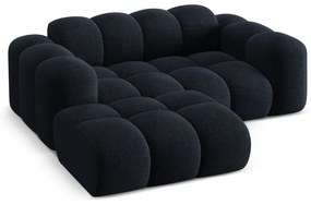 Тъмносин шенилов ъглов диван (ляв ъгъл) Treno – Cosmopolitan Design