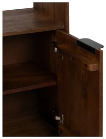 Кафява библиотека от масивно манго 60x190x30 cm Sagara – Ixia