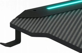 Геймърска маса с RGB LED подсветка черна Широчина: 60 см | Дължина: 120 см