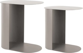 Метални странични масички в комплект 2 бр. 30x45 cm Riqueza Oval – Leitmotiv