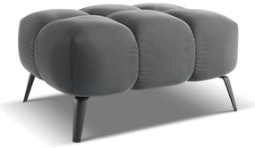 Сива кадифена табуретка Nalu – Makamii