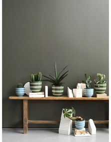Тъмнозелена и бяла керамична саксия Nuovo, ø 15 cm Omaggio Nuovo - Kähler Design