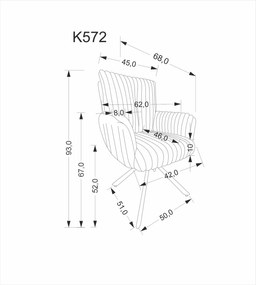 Стол Lona-Кремав (2) парчета