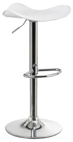 Бели тапицирани бар столове в комплект с регулируема височина 2 бр. (височина на седалката 73 cm) – Casa Selección