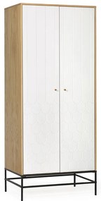 Бял гардероб 80x190 cm Lia - Woodman