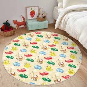 Жълт детски килим ø 120 cm Comfort - Mila Home