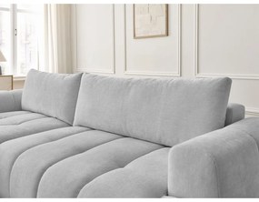 Светлосив сгъваем/с място за съхранение ъглов диван (ляв ъгъл) Fuji – Bobochic Paris