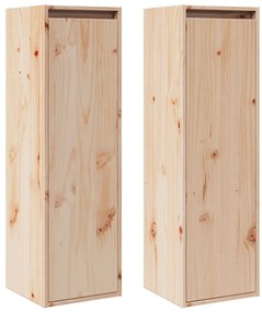 813506 vidaXL Стенни шкафове, 2 бр, 30x30x100 см, бор масив