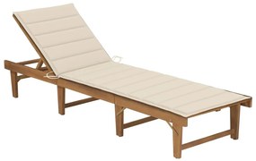 3064166 vidaXL Сгъваем шезлонг с шалте, акациево дърво масив