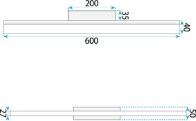 Аплик LED 60CM APP1846-1W CHROM