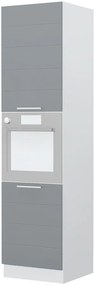 Висок подов шкаф за фурна Hudson K23-60-2KR-White - Gray