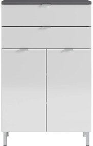 Бяло-сив висок шкаф за баня 60x97 cm Mauresa - Germania