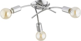 Плафониера TORIZO 3xE27/15W/230V лъскав хром