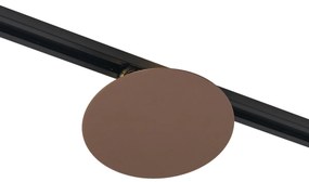 Модерна бронзова таванна лампа за 1-фазна релсова система 2-лампи - Iconic Pulley