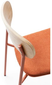 Трапезни столове в комплект от 2 броя в червено-естествен цвят Adriana - Marckeric