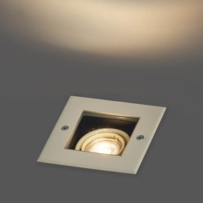 Модерно наземно петно бежово GU10 50mm въртящо се и накланящо се IP65 - Oneon