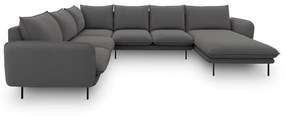 Тъмносив U-образен диван, ляв ъгъл Vienna - Cosmopolitan Design