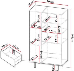 Вертикален шкаф Nubia mini-Mauro-Xriso