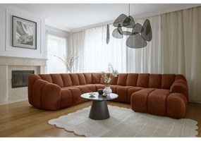 Теракотен ъглов диван (ляв ъгъл/U форма) Shell – Miuform